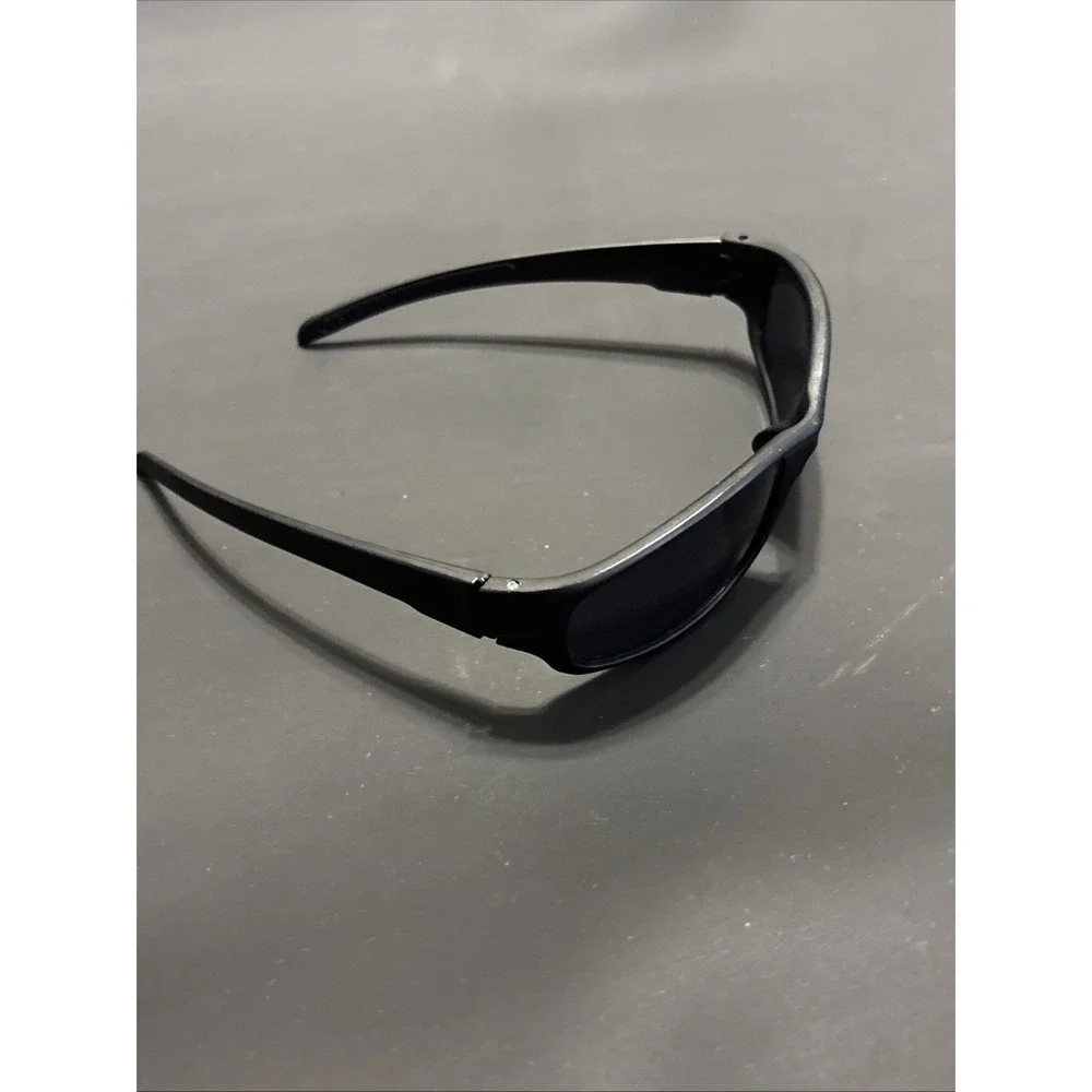 Wrap Around Sport Sunglasses Black Gray Rectangular